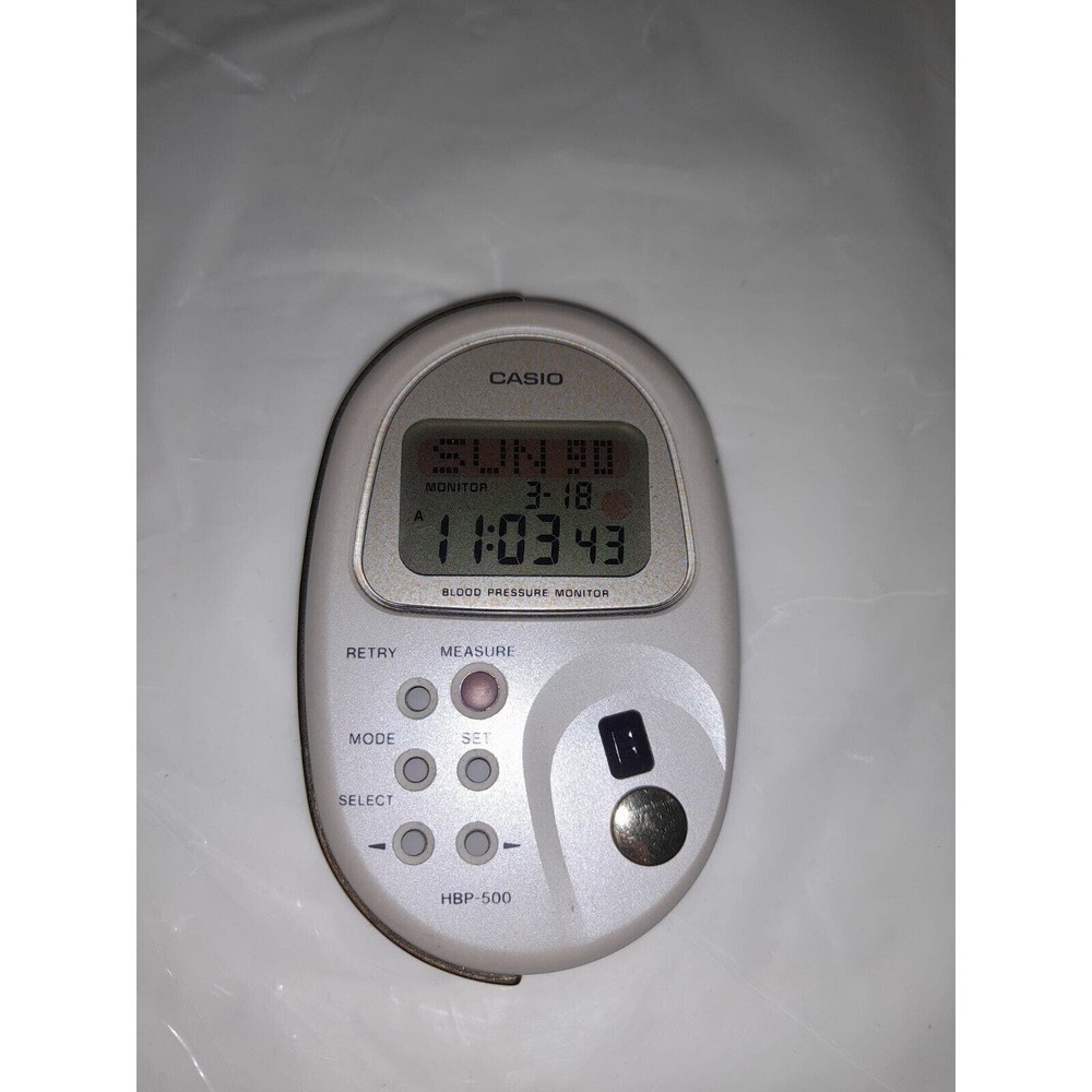 CASIO HBP 500 "BLOOD PRESSURE MORITOR" Vintage Casio Clock - US Seller